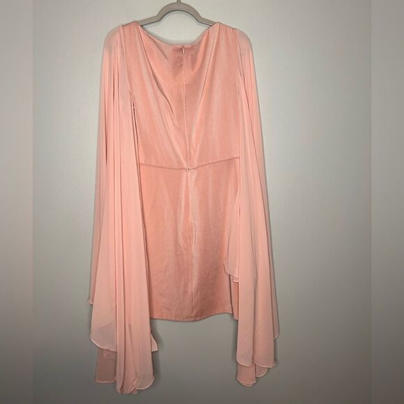 Ieena Mac Duggal CAPE SLEEVE V NECK FITTED DRESS NWT - Picture 6 of 7